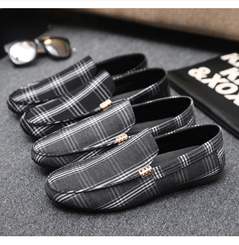 Classic Design Loafers Men Summer Slip-on Men's Casual Shoes Breathable Flat Shoes Comfy Non-slip Driving Shoes Man Moccasins