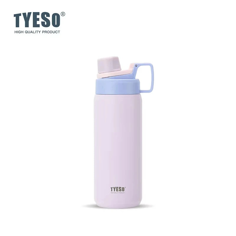 Tyeso 600ML Water Bottle With Eye Sticker Insulated Leak-Proof Fitness Flask Vacuum Flasks for Sport for Outdoor Workouts Travel