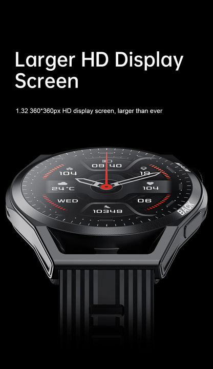 LIGE NFC 2026 New Ultra Military Smart Watch Men 1.32" IPS IP67 Waterproof ECG Smartwatch   For iOS Android Sports Smart Watches