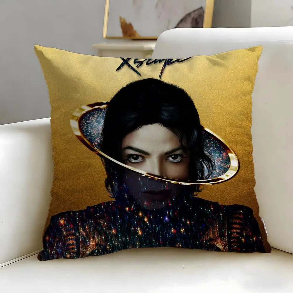 classic singer Michael Jackson Cushion Cover Soft & Easy-Wash Pillow Case – Versatile for Couch, Bed, Travel and Office