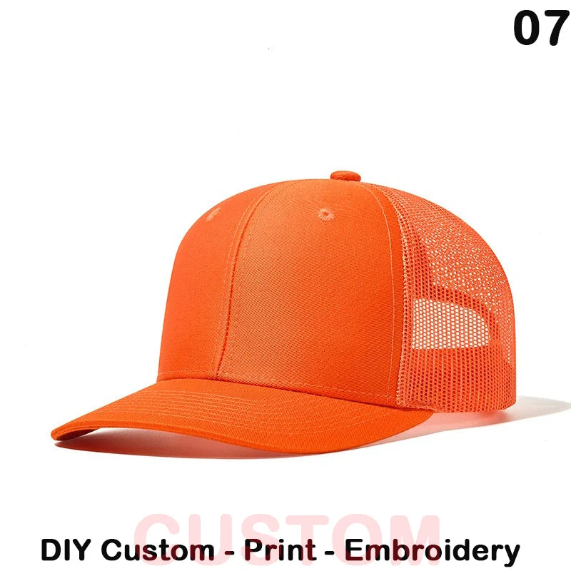 Fedoryn Custom Embroidery Baseball Cap for Men and Women DIY Design Mesh Cap LOGO Print Hat Quality Truck Hat Wholesale Unisex