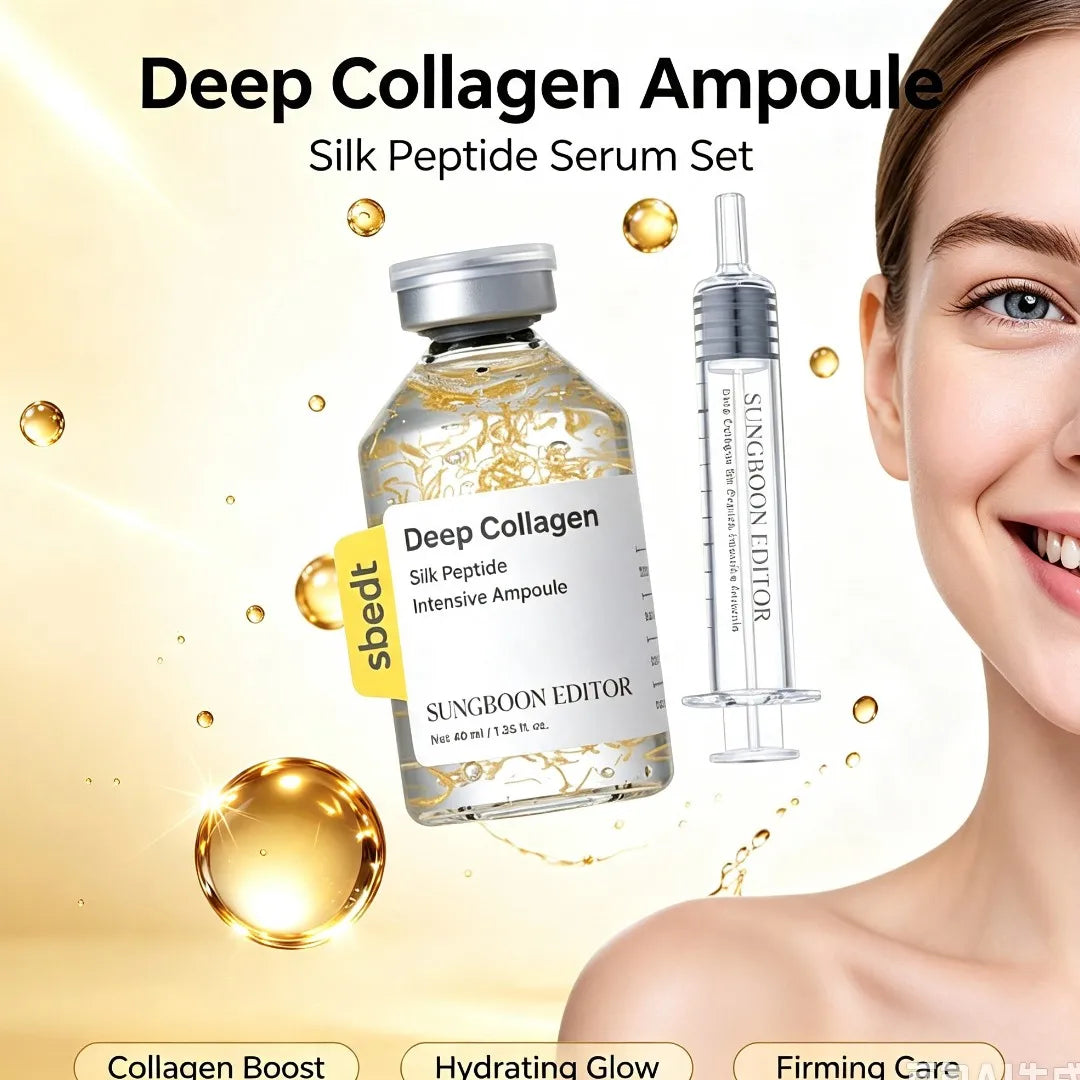 40ml Silk Collagen Lifting Essence Ampoule Firming Serum Revitalizing Tighten Skin Care Anti-Aging Nourish Hydrating Anti-Dry