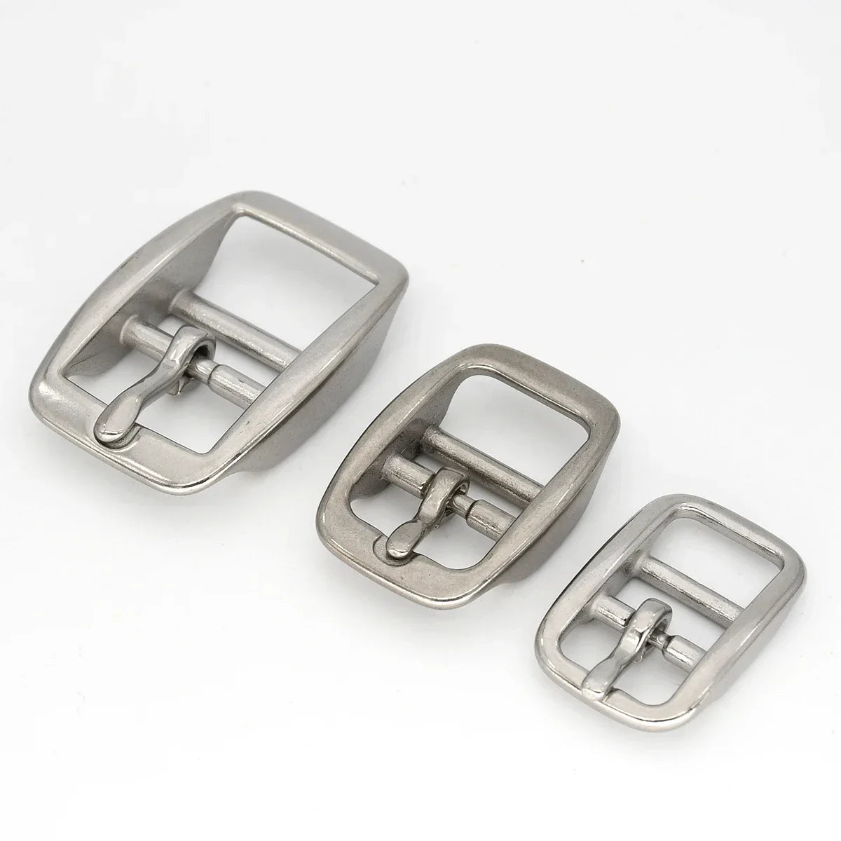 1pieceStainless Steel Adjustable Belt Buckle Double-bar Pin Buckle Tri-glide Slider Horse Halter Harness Accessories Parts