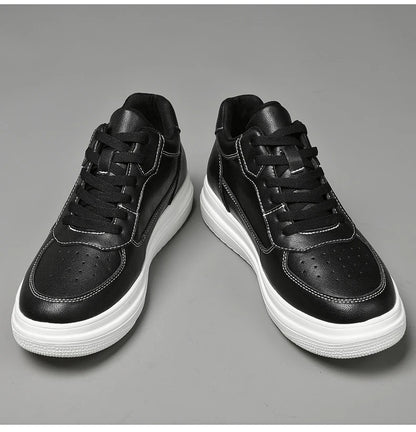 High Quality Men Sneakers Elevator Shoes for Men Fashion Casual Shoes Comfortable Leather Sports Shoes Height Increase 6/8/10cm