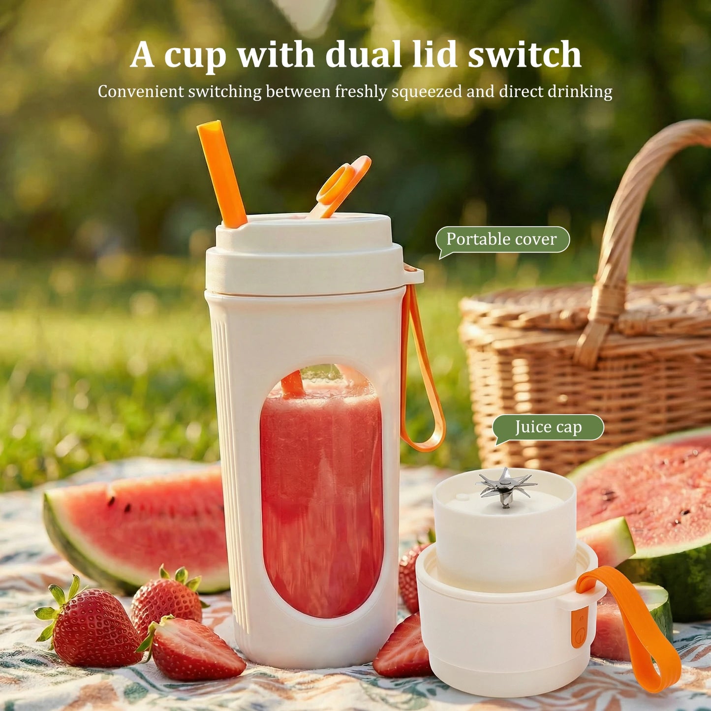 450ML Portable Electric Juicer Multifunctional Wireless Blender USB Rechargeable Ice Crusher Small Juice Cup Mixer Machine