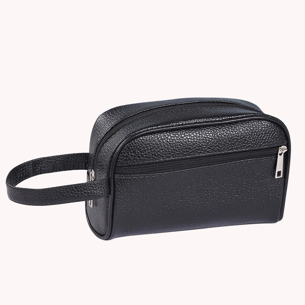 Men Wallets Retro PU Leather Business Handbags Vintage Wristlet Bag Mobile Phone Storage Coin Purse Fashion Woman Coametics Bag