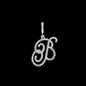 Fashion 26 Cursive Initial Letter Zircon Pendant Necklace For Women Shiny Crystal Alphabet Rope Chain Necklace Hip Hop Jewelry