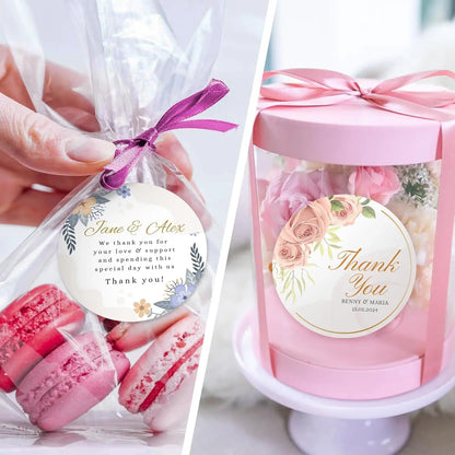 Custom Stickers Round Personalized Stickers Waterproof Custom Logo Labels for Wedding Birthday,Gift Box Envelope Packaging