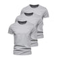 3Pcs Men T-shirt O-neck Fashion Design Slim Fit Soild T-shirts Male Tops Tees Short Sleeve T Shirt For Men