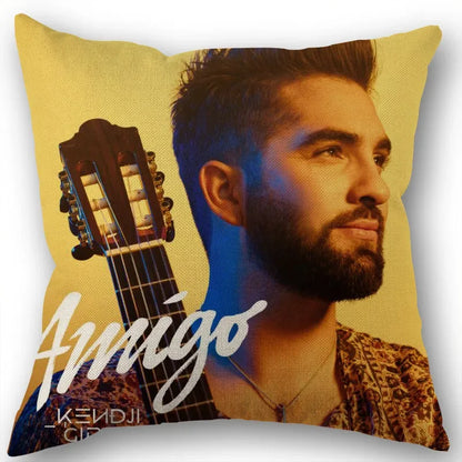 Custom Kendji Girac Pillowcase Home Textile Cotton Pillow Covers Wedding Decorative Pillow Cover Square 45x45CM1210