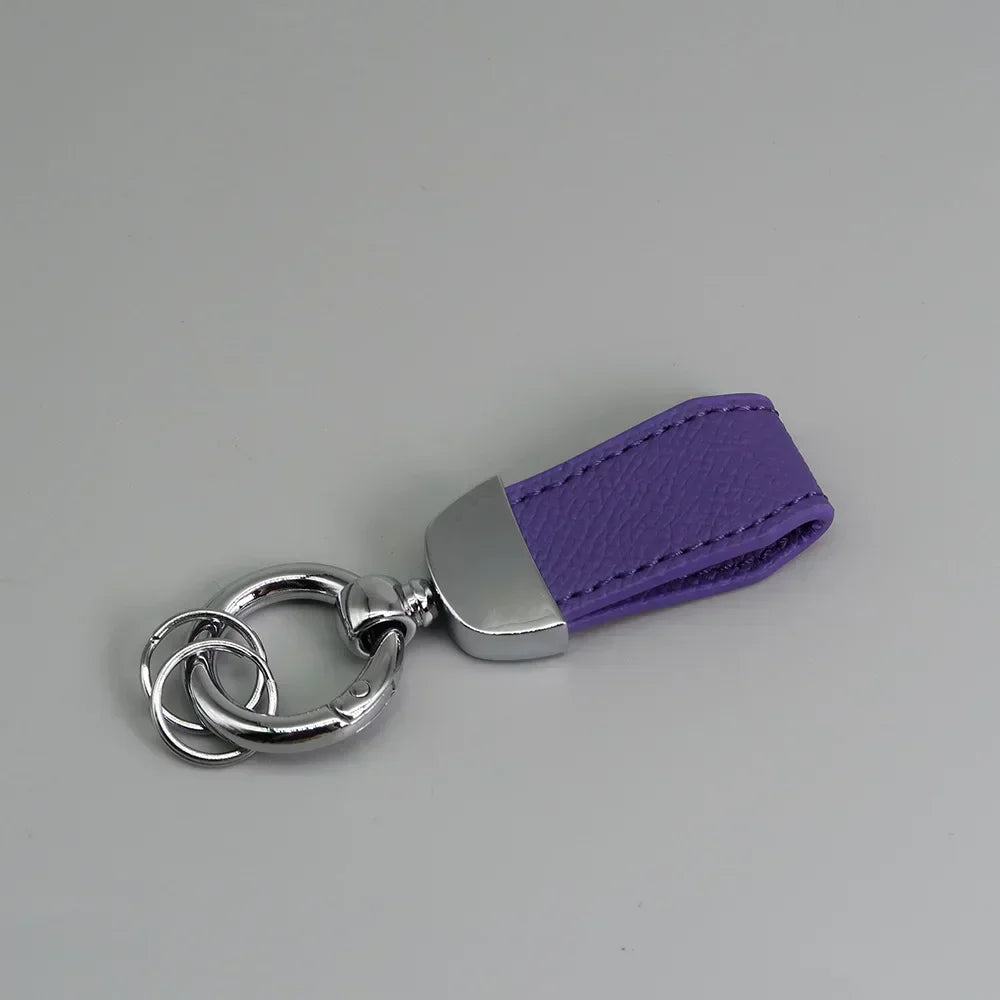 Short Lovely Leather Keychain Vintage Personalized Keyring Custom Logo Name Car Key Holder Chain Laser Engrave Women Charm Gift