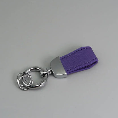 Short Lovely Leather Keychain Vintage Personalized Keyring Custom Logo Name Car Key Holder Chain Laser Engrave Women Charm Gift
