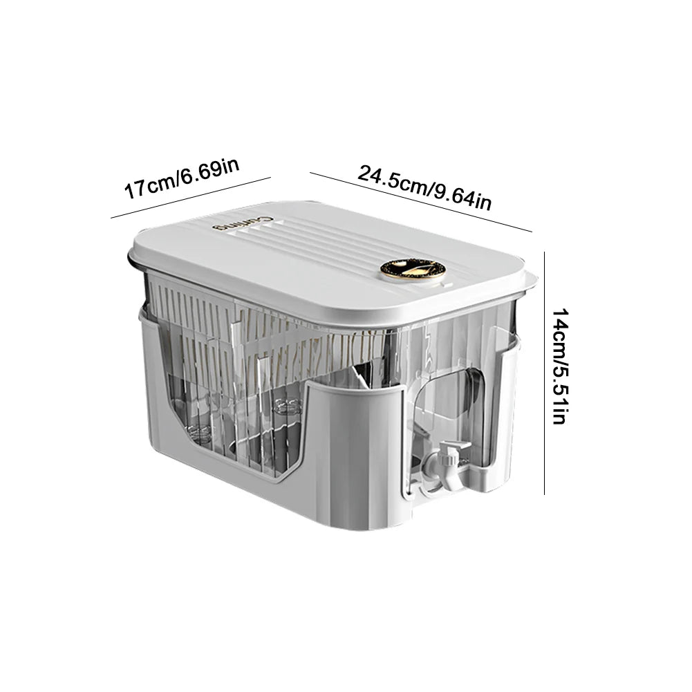 5L Water Pitcher with Faucet Cold Water Pitcher Home Plastic Beverage Dispenser for Party Refrigerator Drink Juice Iced Tea