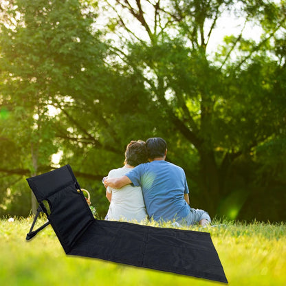 Foldable Stadium Seat Without Legs Lightweight Camping Chair with Backrest Compact Beach Lounger for Stadium Balcony