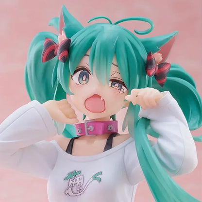 Hot sale 11-21cm Desktop Cute Hatsune Miku Kwaii Style Anime Figure Toys PVC Model Collector Doll Birthday Gift