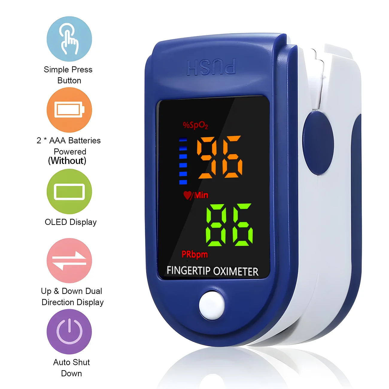Non-Contact Infrared Forehead Thermometer LED Digital Finger Oximeter Body Temperature Blood Oxygen Saturation Monitor Test Kit