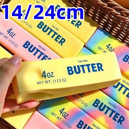14/24cm Squishy Butter Stick Fidget Toy Sticky Butter Stick Slow Rebound Stress Ball Adults Squeeze Toy Anti-stress Sensory Toy