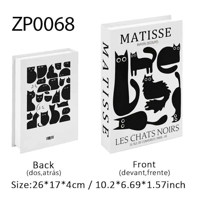 Open Luxury Fake Book Storage Box Home Decor Fashion Paris Decorative Books Interior Decoration Coffee Table Bedroom Ornaments
