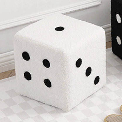 Large Cubic Imitation Lamb Wool Funny Shoes Stool Bedroom Decorative Dices Stool Living Room Mobile Furniture Home Decoration