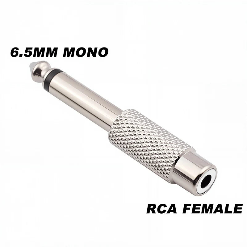 5pcs 6.35/6.5mm Male to 3.5mm Audio Stereo Mono Jack Female To Male Audio Jack Connector Adapter Converter Speaker