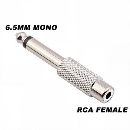 5pcs 6.35/6.5mm Male to 3.5mm Audio Stereo Mono Jack Female To Male Audio Jack Connector Adapter Converter Speaker