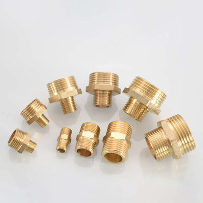 Brass Pipe Hex Nipple Fitting Quick Adapter 1/8" 1/4" 3/8" 1/2" 3/4" 1" 1-1/4"BSP Male Thread Water, oil and gas Connector