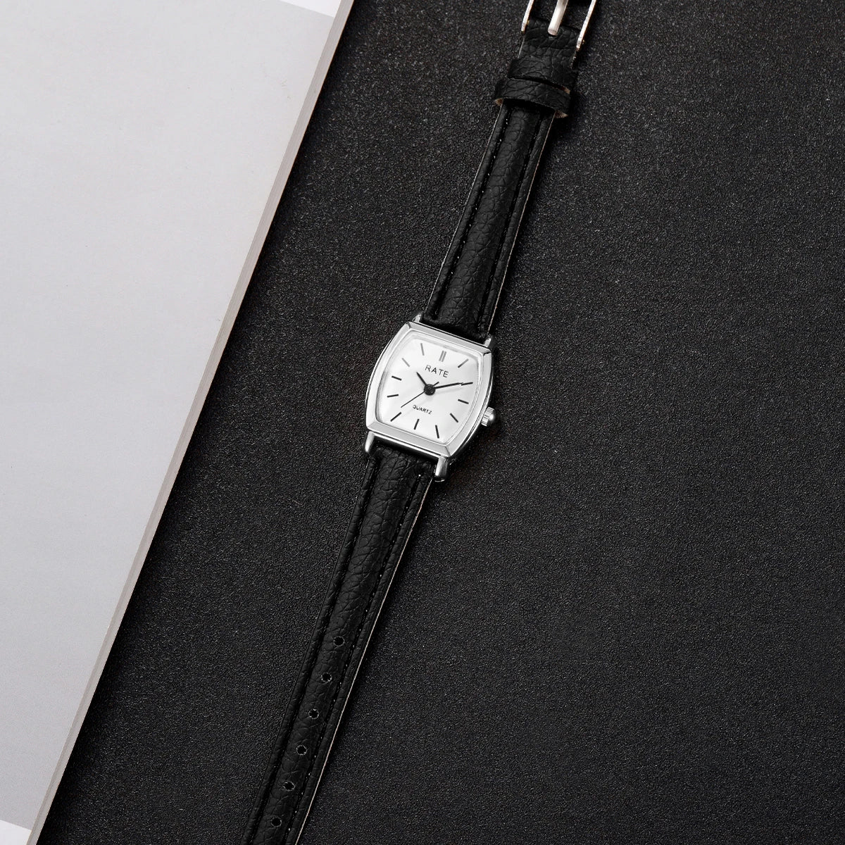 2PCS/Set Fashion Casual Women Watches Leather Strap Quartz Wristwatch Reloj Mujer Girls Clock Gift（Without Box）
