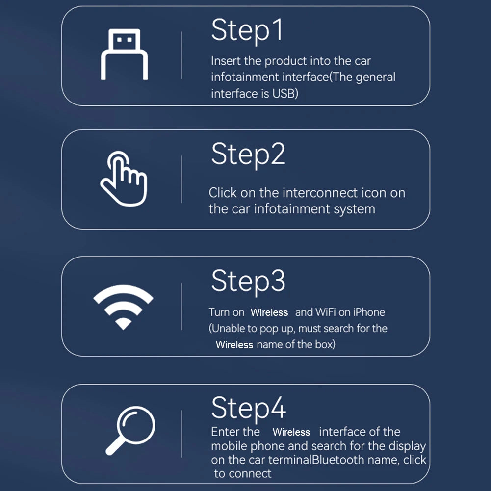 Wireless Carplay Android Auto Adapter Plug&Play CarPlay AI Box BT Wireless Dongle for OEM Wired CarPlay/Andriod Auto Cars TV Box