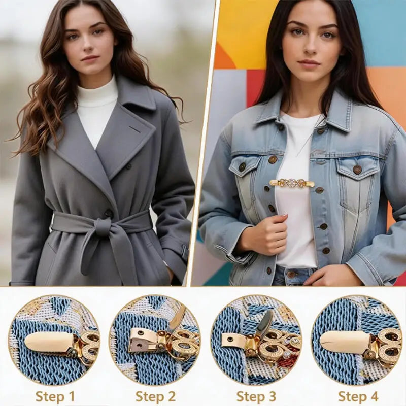 Fashion Sweater Clip Duck Clip Cardigan Buckle Shawl Brooch Blouse Pin Metal Clothes Decoration