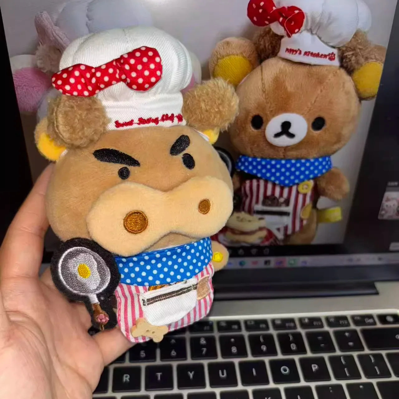 Rilakkumas Fatty Zaemon Plush Pendant Bag Charms Brother Bear Bear Sister Rilakkuma Zaemon Cute Plush Toy Gift