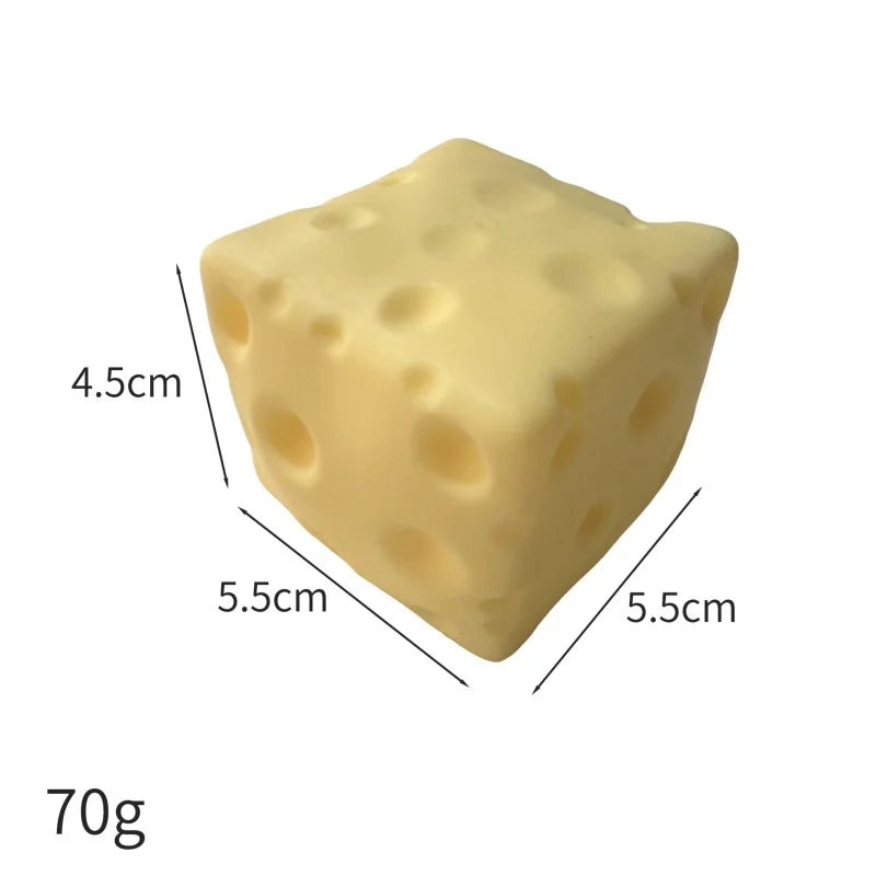 Cheese Cube Stress Ball Big Cheese Shapeable Squeeze Ball Non-Bounce Fidget Toy Relieve Stress Sensory Anti-Stress Festival Gift