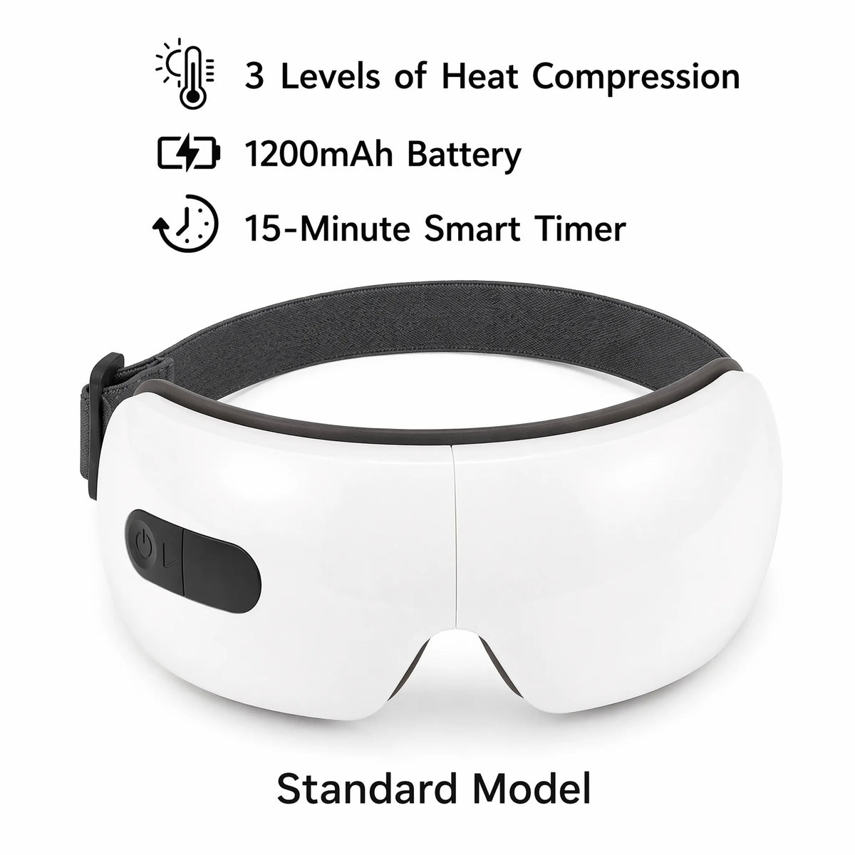 Smart Eye Massager with Heat Compression, Vibration Massage, Foldable Eye Care Device, 1200mAh Rechargeable Eye Relaxation Mask