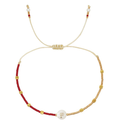 Go2boho New In Dainty Tiny Friendship Bracelets For Women Shell Letter Jewerly A-Z Charm Summer Fashion Design The Best Gift To