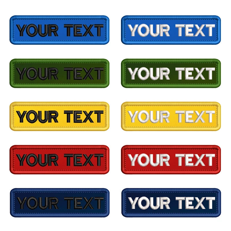 Custom Name Patch Color Matches Personalized Patches Embroidered Military Tactical Badge Stripes Emblems for Backpack Jacket