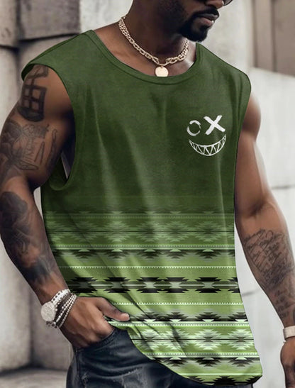 Sports Vest Mens Loose Summer Trendy Fitness Sleeveless Bottom Shirt Retro Oversized Round Neck Short Sleeve T Shirt 2Xs-6Xl