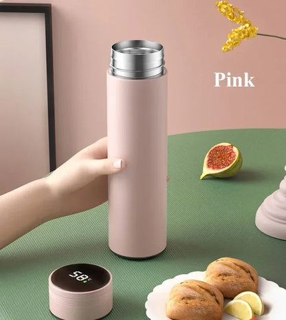 500ML Thermos Cup with Temperature Display, Stainless Steel Vacuum Insulated Mug, Outdoor Travel Cup, Father's Day Gift
