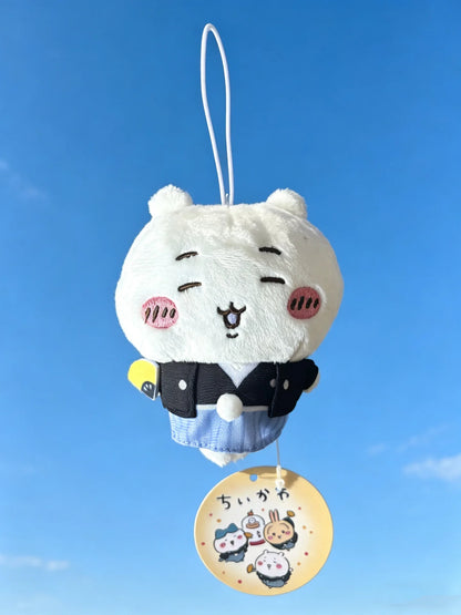 jiyi New Year Kimono Plush Keychain Japanese Anime Cute Usagi Hachiware 10cm Pendant Soft Fluffy Bag Charm Accessory for Fan