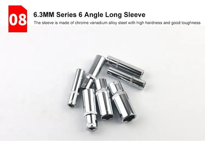 46pcs Drive Ratchet Torque Wrench Combo Auto Repairing Set Mechanic Tool Car Repair Tool Kit 1/4-Inch Socket Set Car Repair Tool