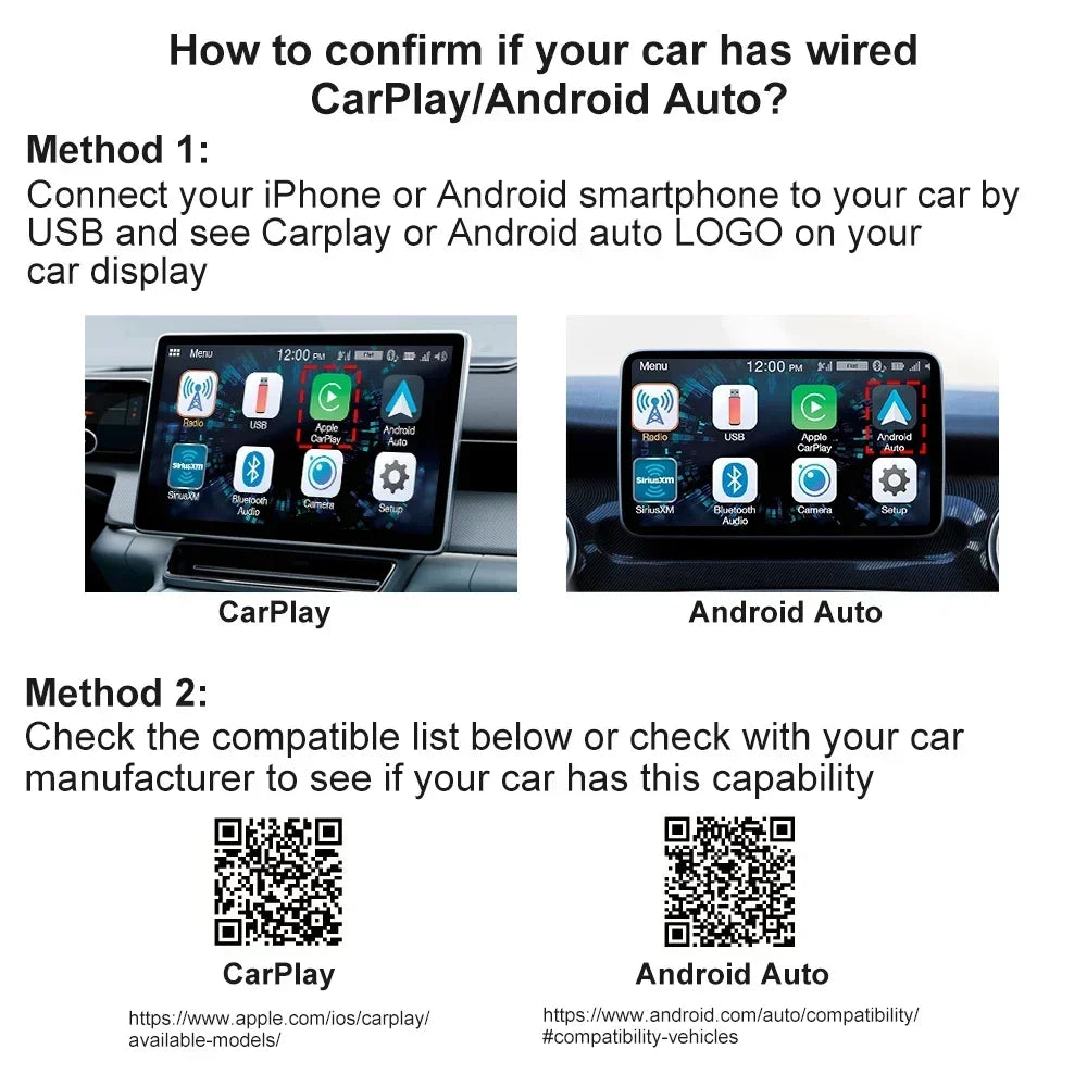 FLIXIVI 2 in 1 Wireless Carplay Android Auto Adapter AI Smart Car Systems for OEM Car Stereo Plug and Play Wired To Wireless