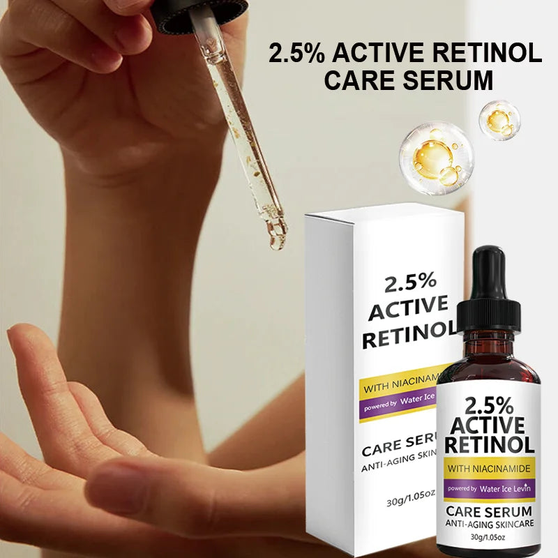 2.5% Active Retinol Care Serum - Anti-Aging, Moisturizing, Brightening with Niacinamide & Kojic Acid
