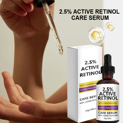 2.5% Active Retinol Care Serum - Anti-Aging, Moisturizing, Brightening with Niacinamide & Kojic Acid