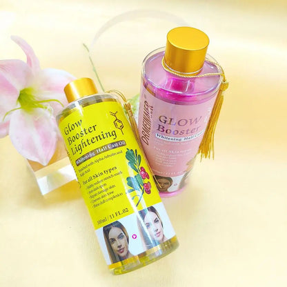 Booster Lightening Radiance Half Cast Oil 300ml Brightening Body Oil for All Skin Types, Brightening & Repairing Body Oil Skinca