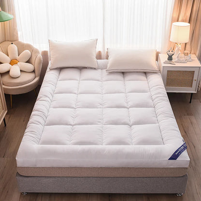 Queen Mattress Topper for Body Pain Relief, 1000 GSM Extra Thick Mattress Pad Cover with Elastic Pocket, 7D fiber Bed Topper