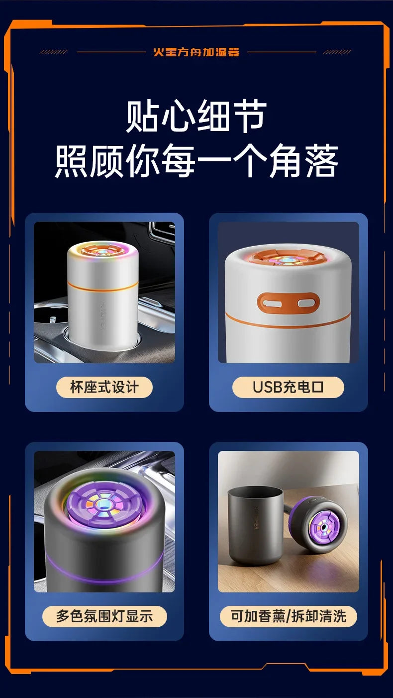 Mini Air Humidifier USB Electric Aroma Essential Oil Diffuser Purifier Aromatherapy Mist Maker Color Lights For Car Home Bedroom