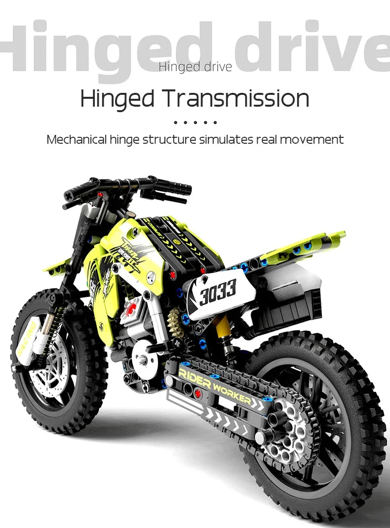 Creative Motorcycle Toy Building Block Set STEM Construction Kit for Boys, Girls and Adults Collectible Motorcycle Models