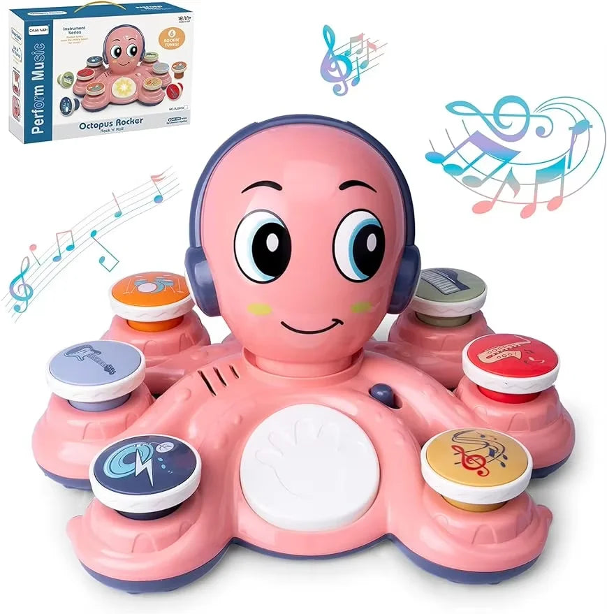Baby Musical Toys Learning Toys for Toddlers Octopus Music Toys Preschooler Musical Educational Instruments Toy for Birthday