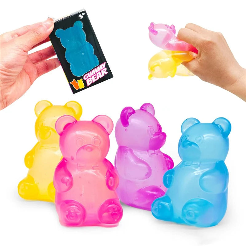 Needoh Sensory Jellyfish Gummy Bear Toy Soft Nice Cube Anti-Stress Stress Relief Pressure Souvenir Sensory Non-toxic Fidget Toy
