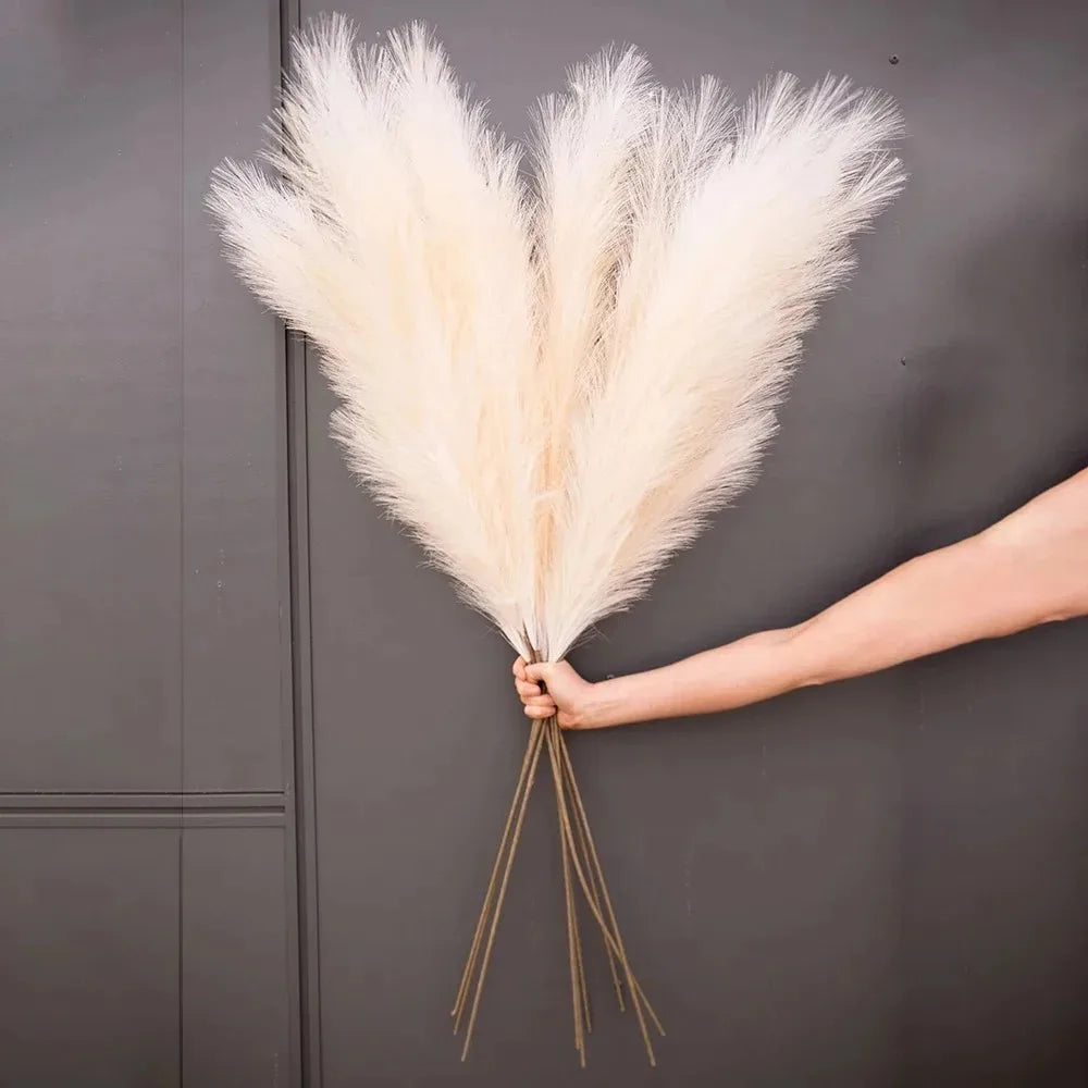 90/120cm Artificial Pampas Decoration Flowers Home Party Table Flower Arrangement Decor Wedding Decor DIY Fluffy Reed Grass
