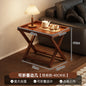 Space-Saving Foldable End Table: Minimalist Corner & Couch Side Table with Shelf – Perfect for Living Room, Balcony or Bedside