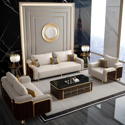 Custom Light Sectional Sofa Set Modern Apartment Mall Living Room Furniture
